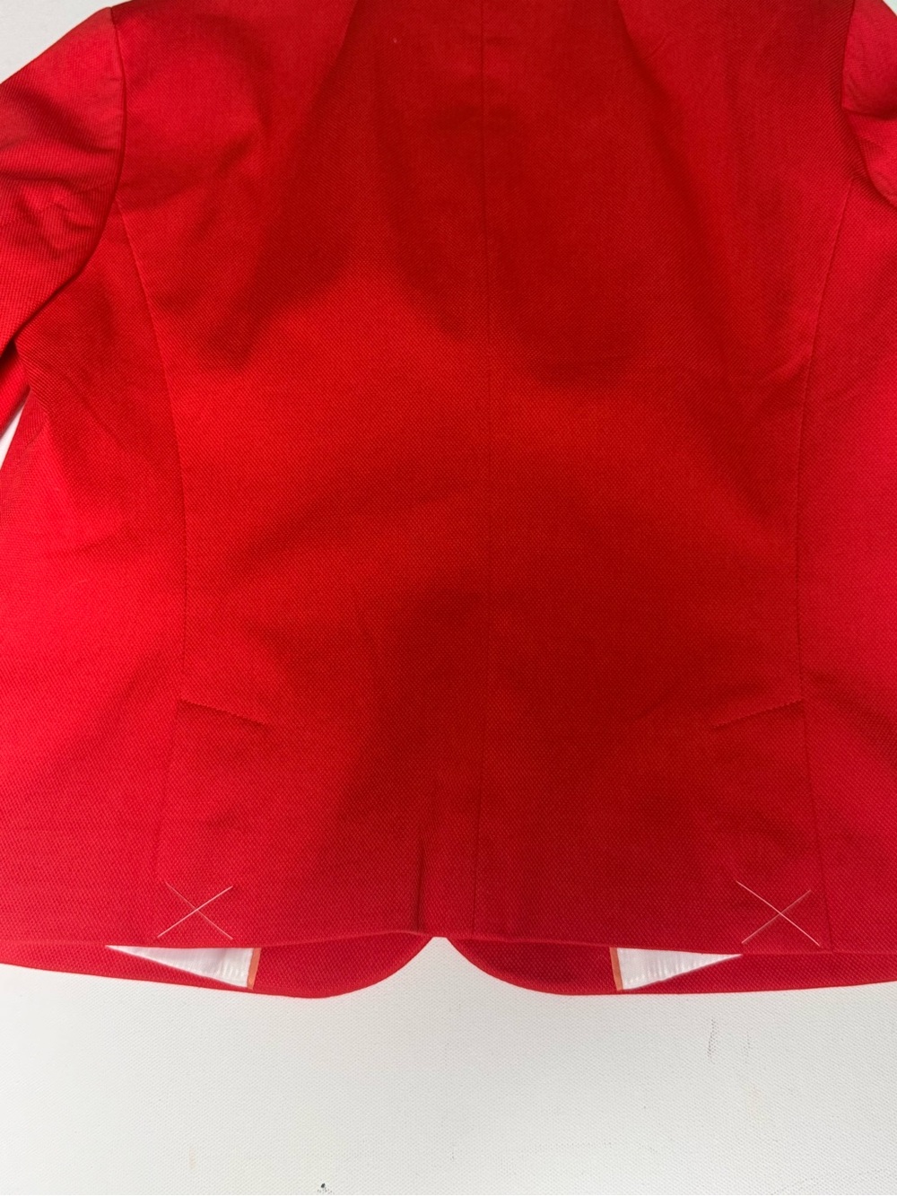 Talbots Red Blazer Size 6 NWOT Cropped Jacket Structured Career Chic Tailored - Picture 10 of 12